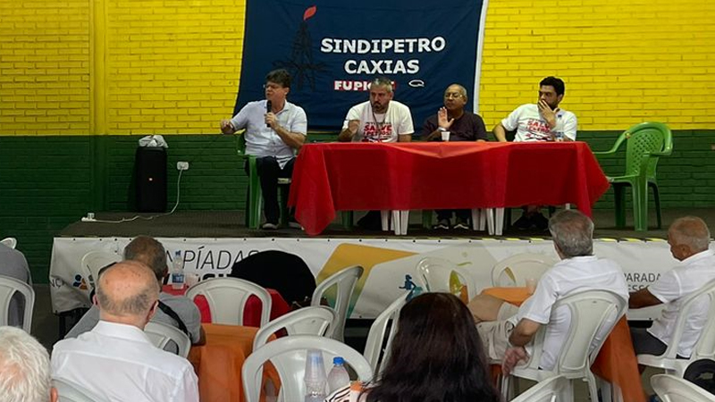 Henrique Jäger em encontro com o Sindipetro Caxias